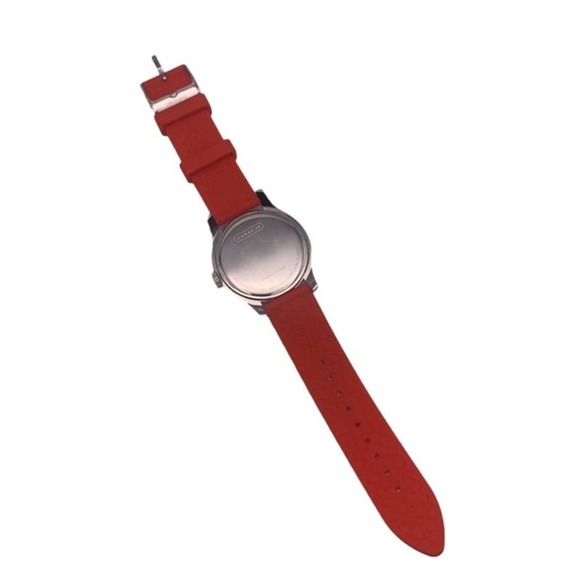 COACH Silver-tone Rubber Band Ladies Wristlet Watch - Picture 5 of 7